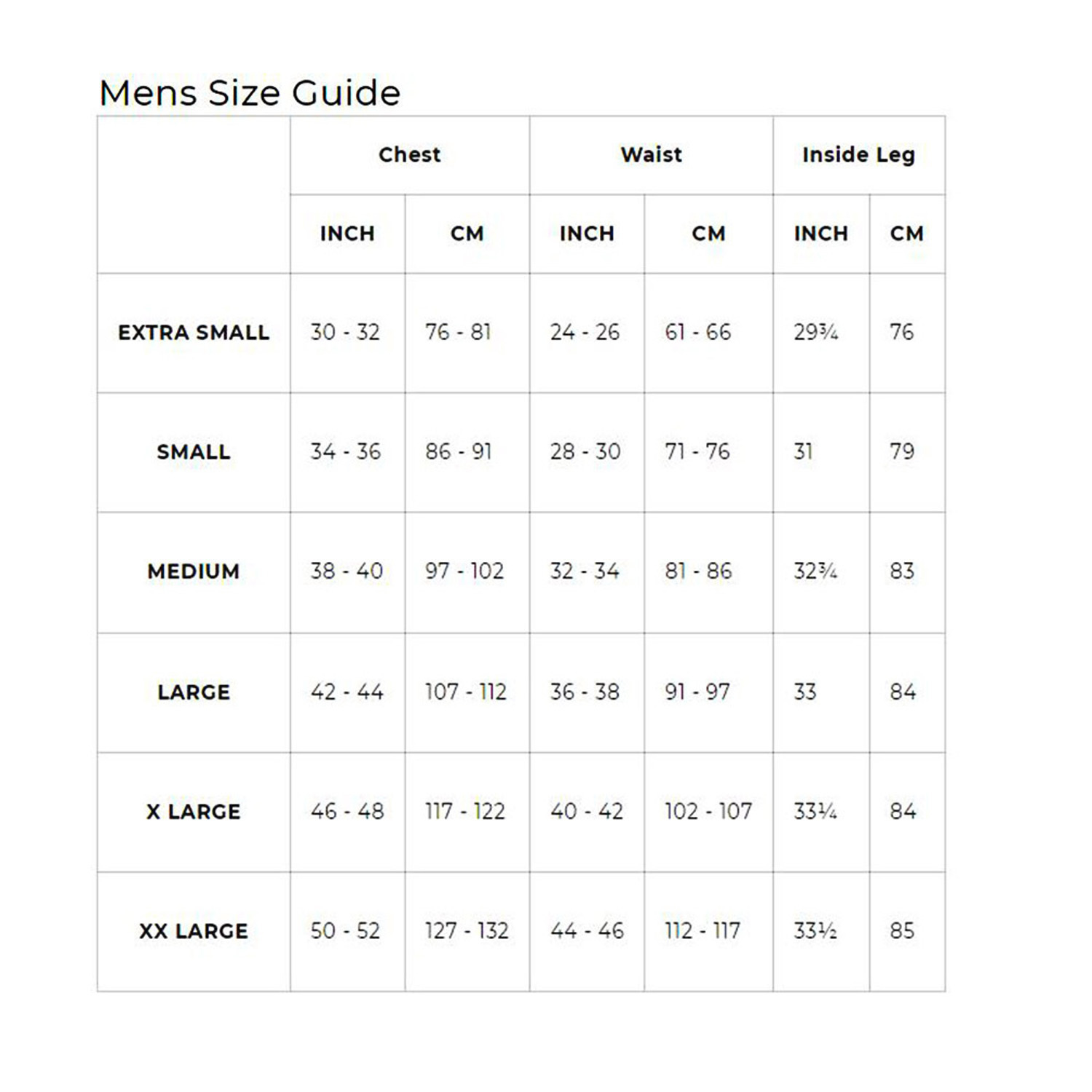 mens size