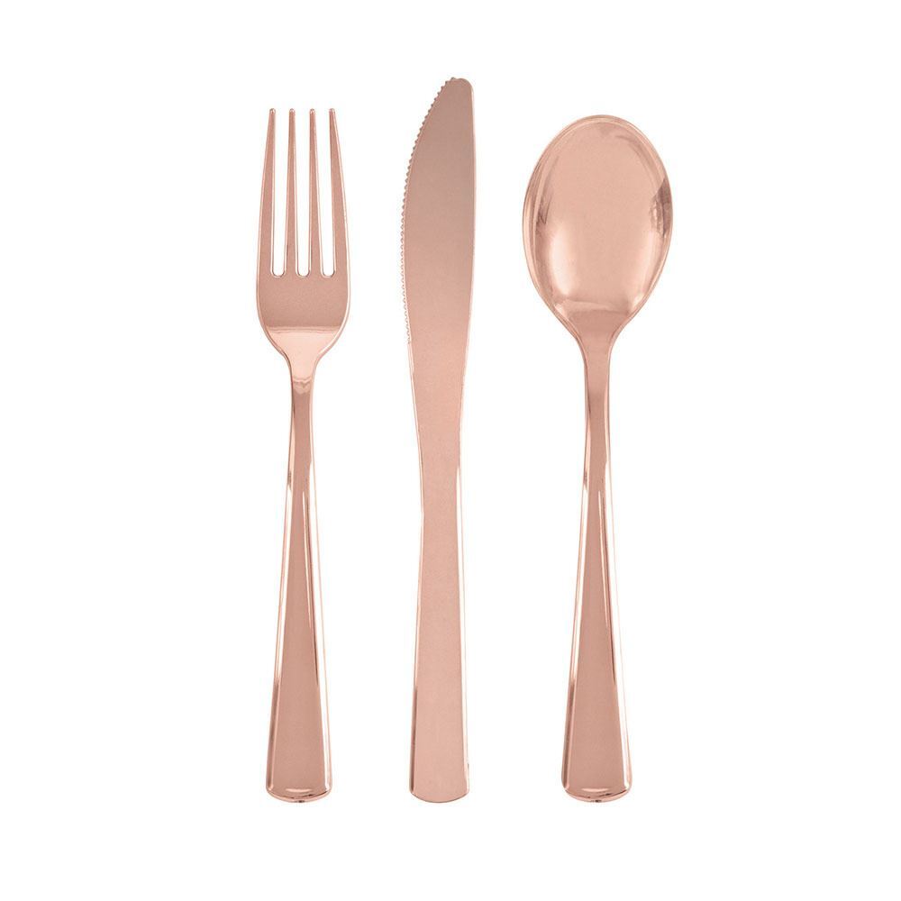 Rose Gold Assorted Cutlery 18 Pack Unique