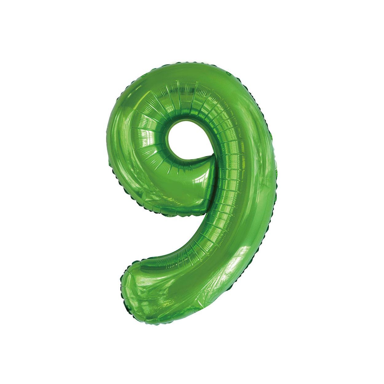 86cm Lime Green 9 Number Foil Balloon - Unique