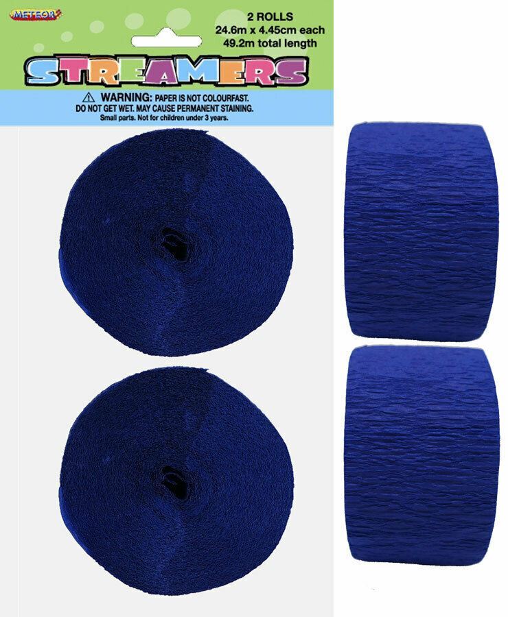 Crepe Streamers True Navy Blue 2 Pack Unique