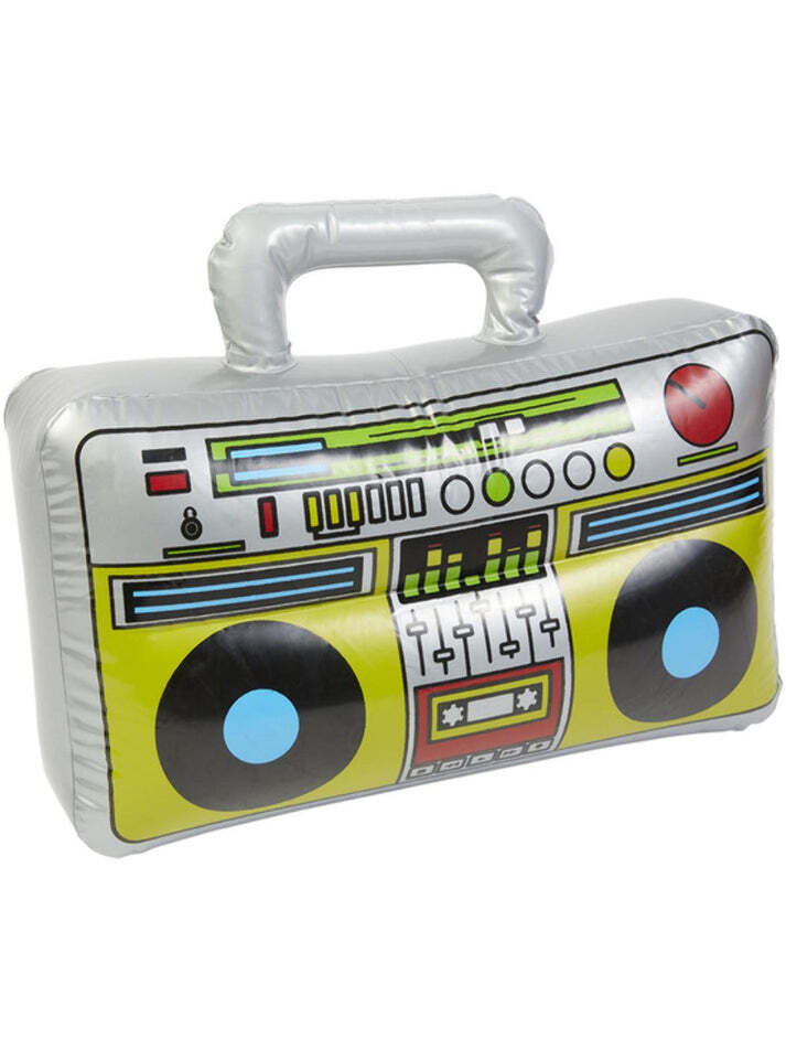 Inflatable Boom Box Adult Silver 38cm Inflatable Boom Box Adult Silver 38cm