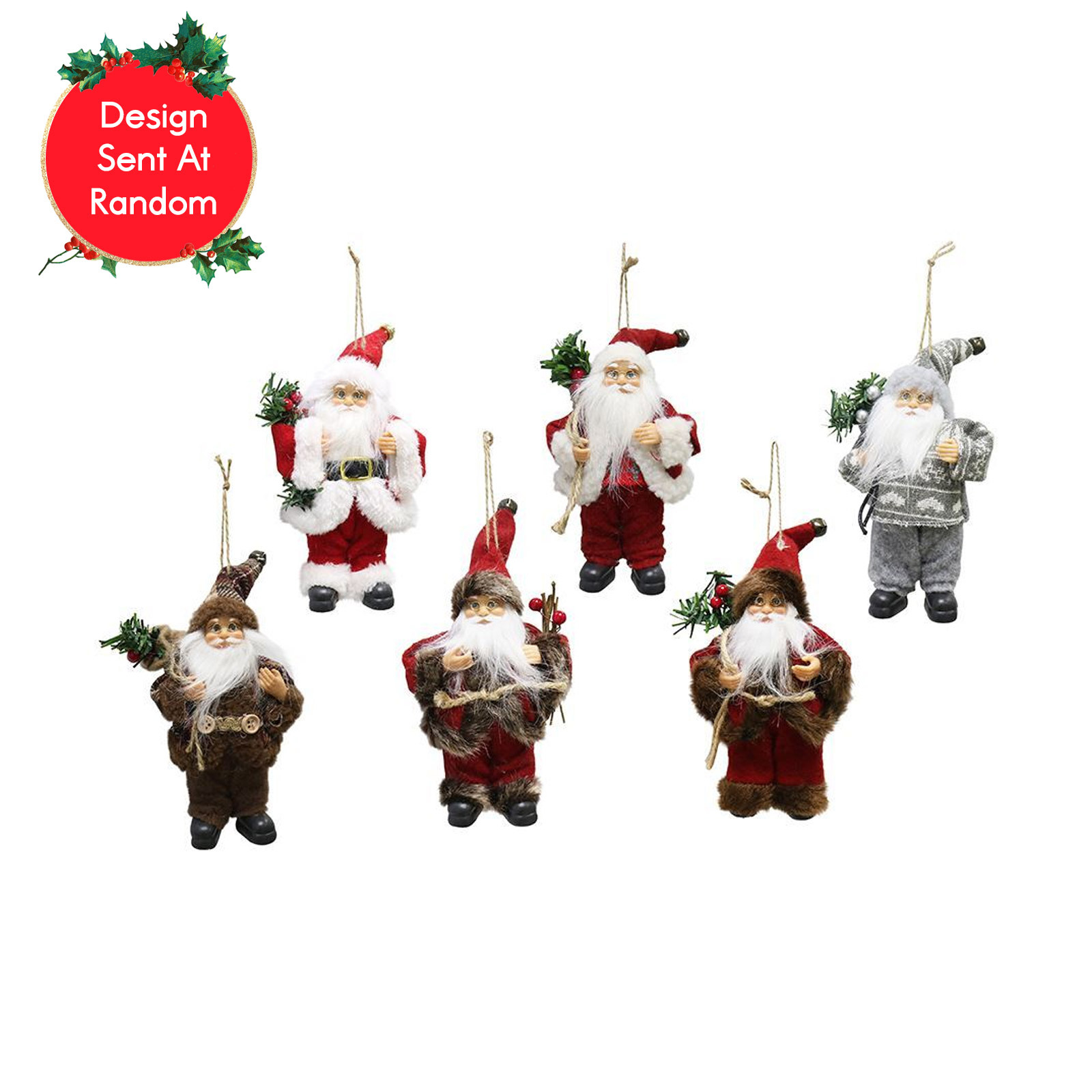 Santa Hanging Figurines 18cm FESTIVE MAGIC