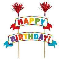 Cake Topper Happy Birthday Multi Banner