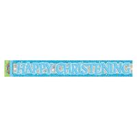 Christening Blue Prismaticatic Banner 12ft