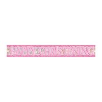 Christening Pink Prismaticatic Banner 12ft