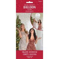 60cm Snow Confetti Let it Snow Latex Balloon