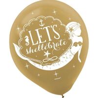 30cm Mermaid Wishes Latex Balloons 6 Pack