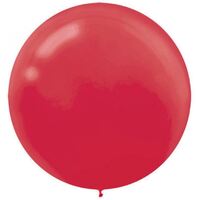 Latex Balloons 60cm Apple Red 4 Pack 