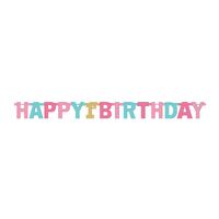 1st Birthday Pink Jumbo Foil Letter Banner