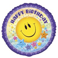 45cm Smiley stars  Foil Balloon Packaged