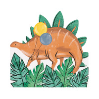 Partying Dino Dino Shaped Luncheon Napkins 16 Pack