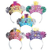 New Year's Fancy Glitter Tiara 50 Pack