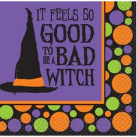Bad Witch Purple Beverage Napkin
