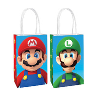 Super Mario Brothers Paper Kraft Bags 8 Pack
