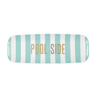 Poolside Summer Foil Stamped Reusable Plastic Serving Tray 15.8cm W X 43.8cm L
