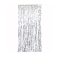 Silver Fringe Door Curtain 1m X 2m  