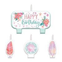 Free Spirit Happy Birthday Candle Set