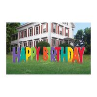 Rainbow Happy Birthday Yard Sign  