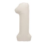Matte Nude "1" Number Foil Balloon 86cm