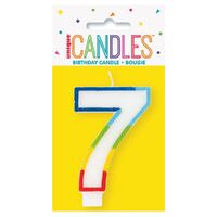 Rainbow Number Candle - 7