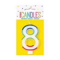 Rainbow Number Candle - 8