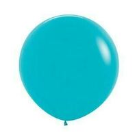 90cm Fashion Caribbean Blue Latex Balloons 2 Pack