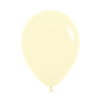30cm Sempertex Pastel Matte Yellow Latex Balloons 50 Pack