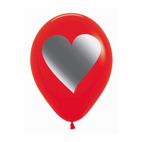 30cm METALink Hearts Fashion Red Latex Balloons 25 Pack