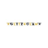 Copy Of Glitz & Glam Vip Door Curtain Black & Gold