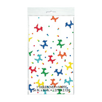 Colourful Balloon Dog Birthday Printed Tablecover