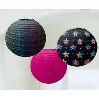 Disco Fever Round Paper Lantern 3 Pack