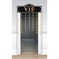 Glitz & Glam Vip Door Curtain Black & Gold
