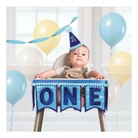 1st Birthday Boy Deluxe High Chair Decoration