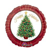 45cm Standard Twinkling Tree Happy Holidays Foil Balloon