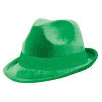 Fedora Velour Hat  - Green