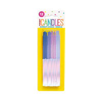Iridescent Assorted Candles 12 Pack