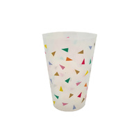 Bright Triangle Birthday Reusable Plastic Cups 473ml 6 Pack