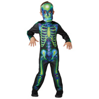 Child Neon Skeleton Glow In The Dark Costume