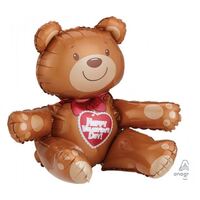 Multi-Balloon Valentine Sitting Bear Foil Balloon