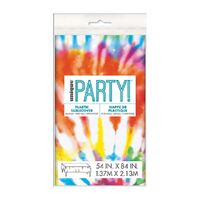Groovy Tie Dye Plastic Tablecover
