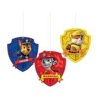 Paw Patrol Honeycomb Decorations 3 Pack