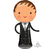 SuperShape XL Handsome Groom Foil Balloon