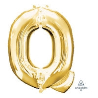 SuperShape Letter Q Gold Foil Balloon