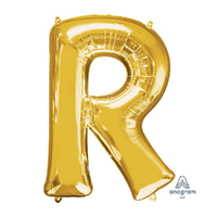 SuperShape Letter R Gold Foil Balloon
