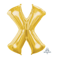 SuperShape Letter X Gold Foil Balloon