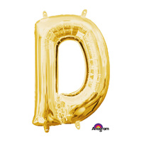 Letter D Gold Foil Balloon