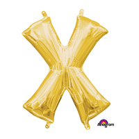 Letter X Gold Foil Balloon