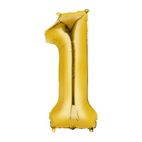 Number 1 Gold Foil Balloon