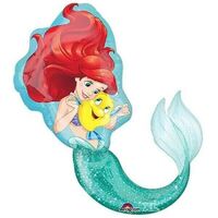  Shape Ariel Little Mermaid & Flounder (71cm x 86cm) High Foil Balloon 