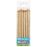 Gold Candles 12 Pack